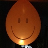 Balonky smajlík visící LED blikající 5ks mix